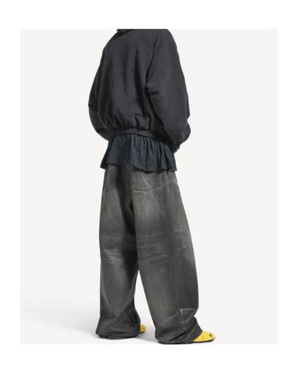 Balenciaga Gray Button-Fastening Pocket Trousers for men