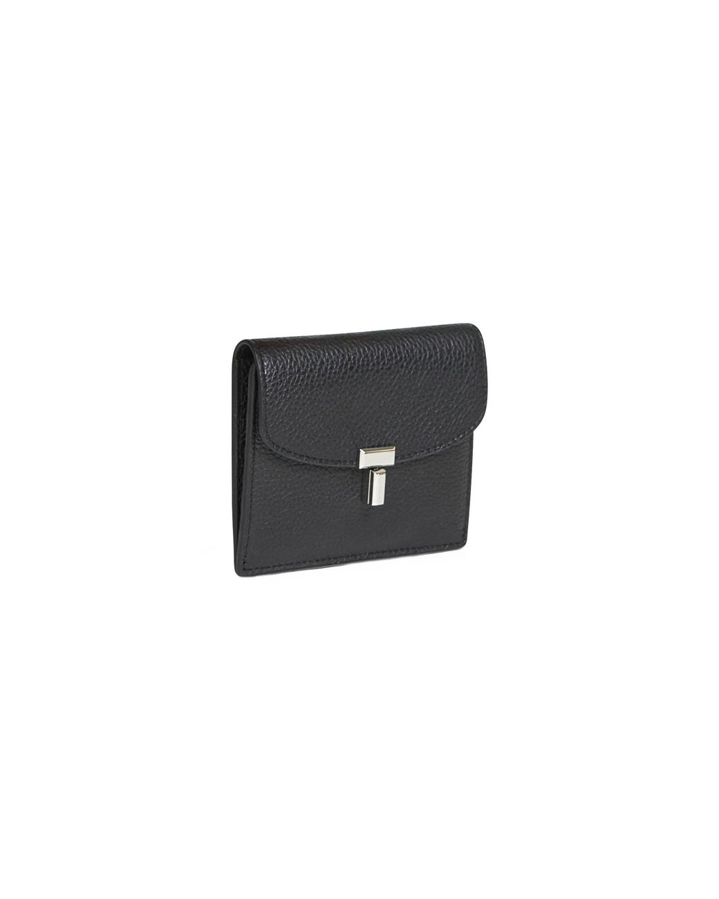 Totême Black Grained-Leather Wallet