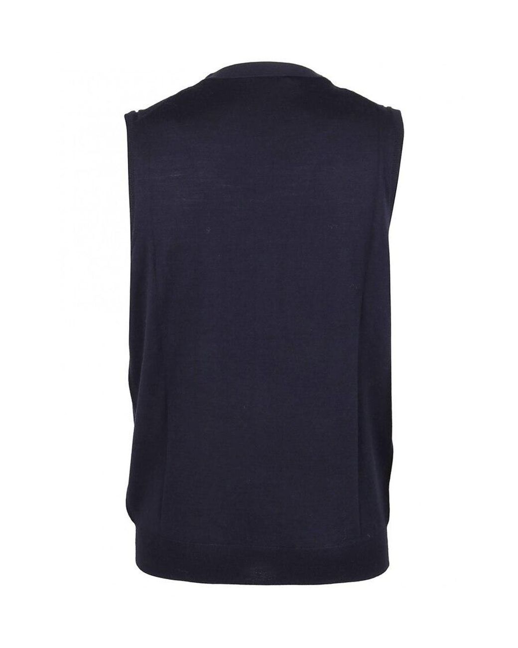 Paolo Pecora Black Sleeveless Jacket for men