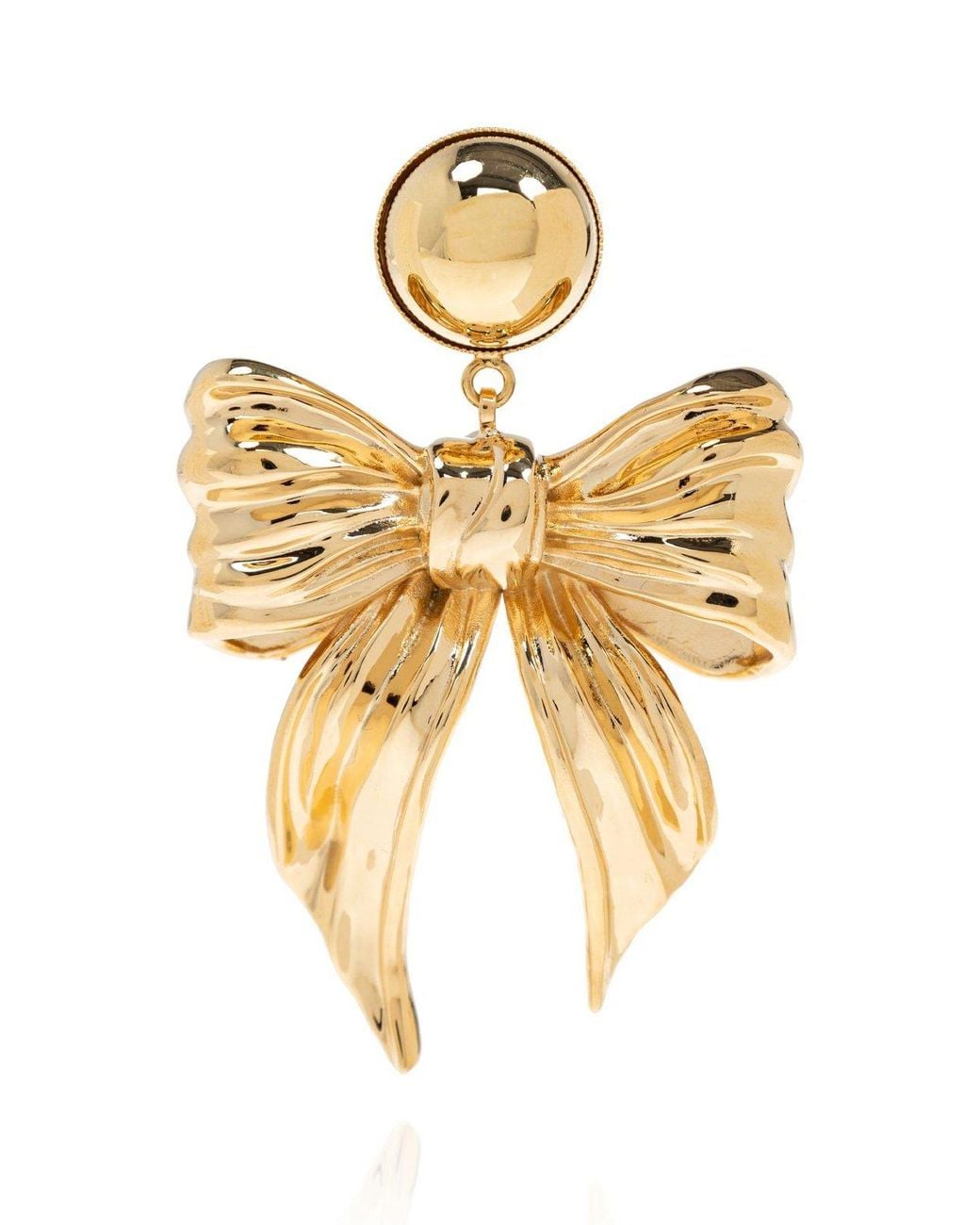 Dolce & Gabbana Metallic Bow Shaped Clip On Earrings