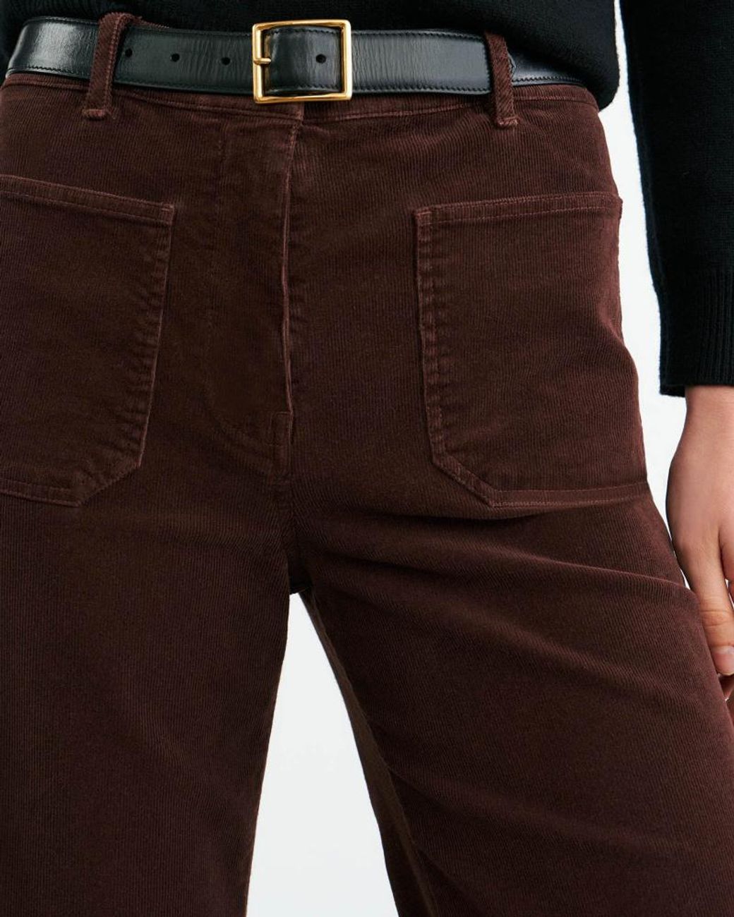 Nili Lotan Brown Florence Cotton-Blend Corduroy Flared Pants