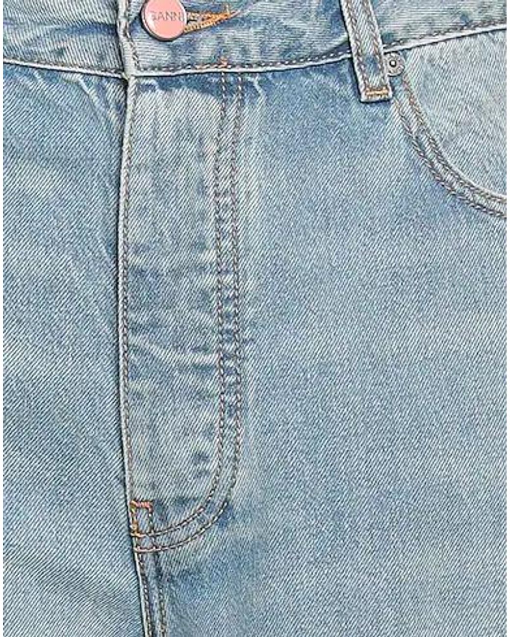 Ganni Blue Denim Trousers