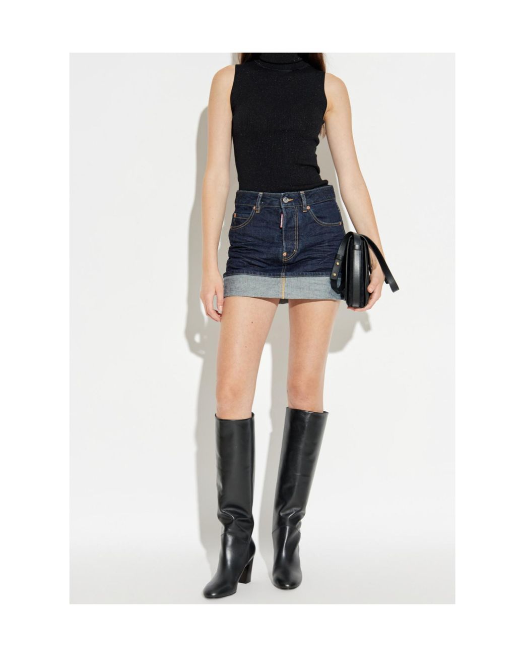 DSquared² Blue Denim Mini Skirt