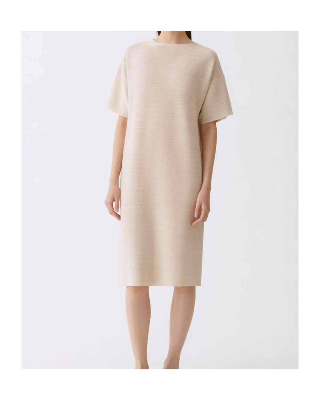 Fabiana Filippi Natural Lurex Knit Dress