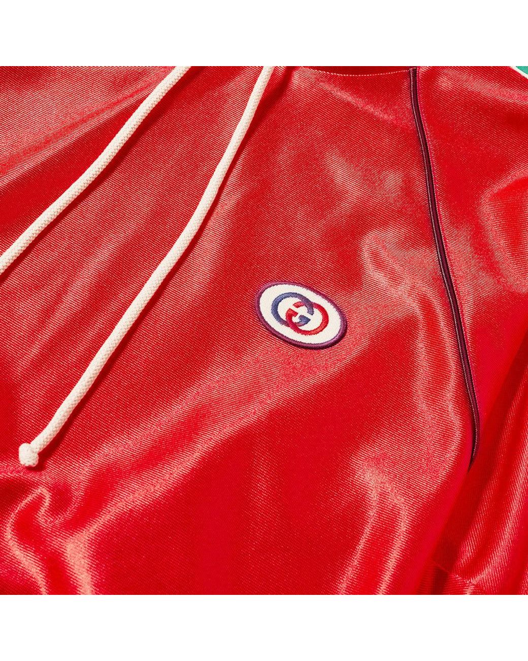 Gucci Red Web G Patch Hoodie for men