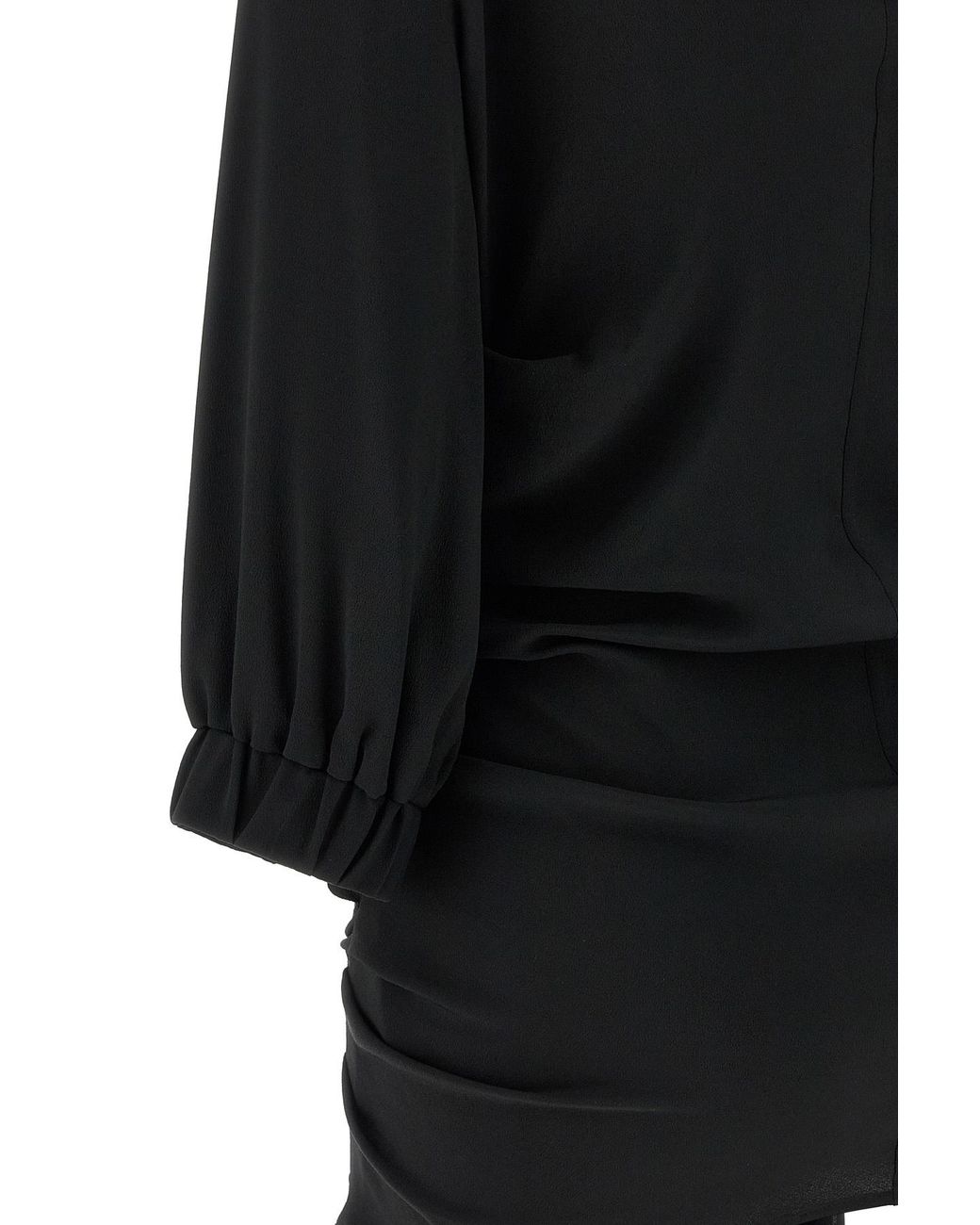 The Attico Black Waistbanded Blouse