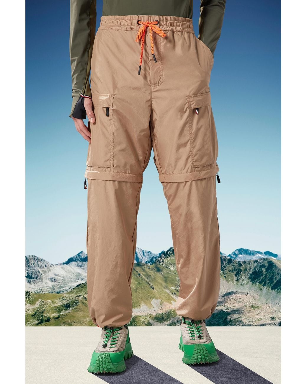 Moncler Natural Cargo Trousers for men
