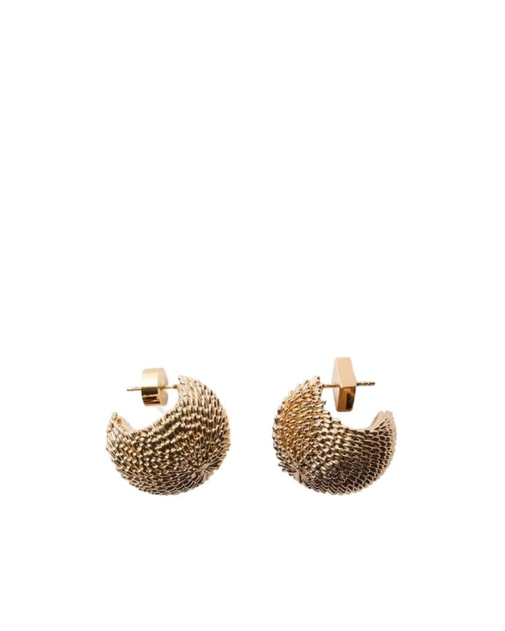 Jacquemus Metallic Herisson Textured Stud Earrings