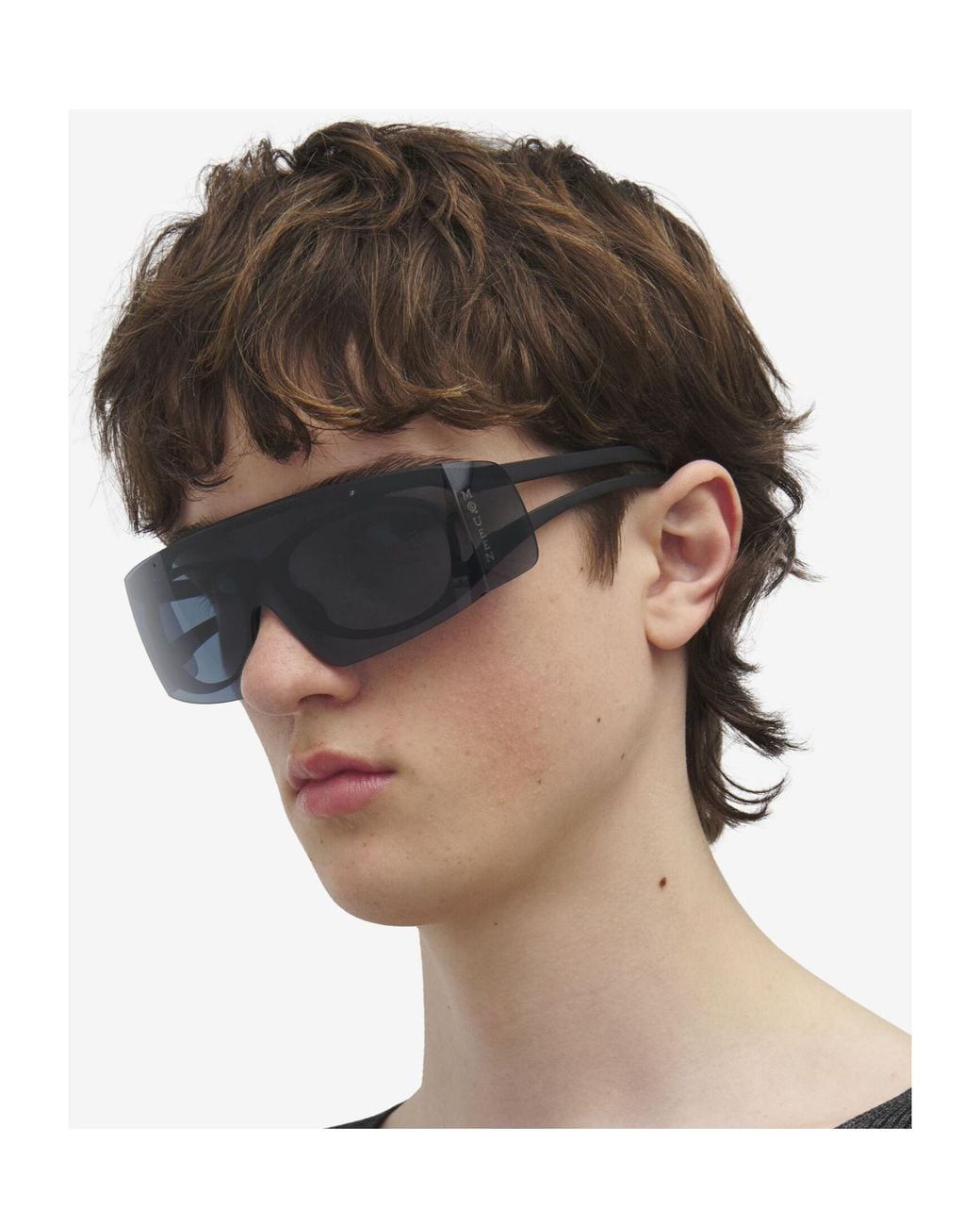 McQueen Blue Eyewear Smoke Mask Two-Toned Sunglasses for men