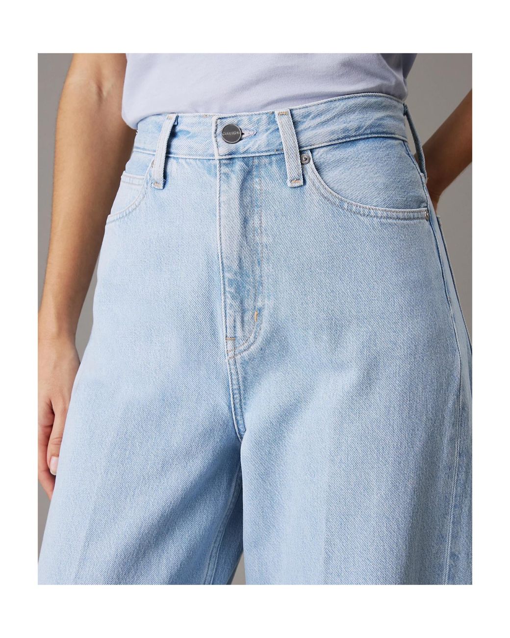 Calvin Klein Blue Wide-Leg Jeans