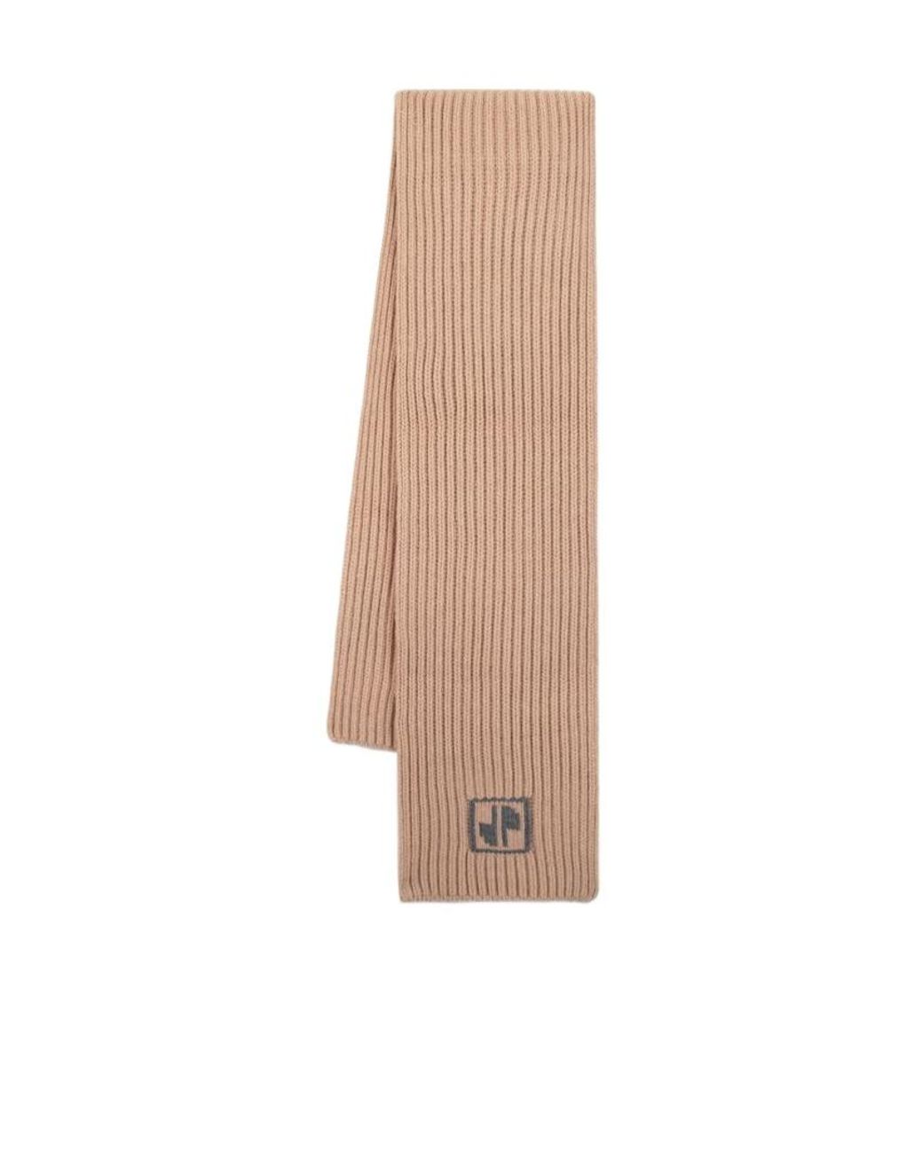 Patou Natural Logo Intarsia Knit Scarf