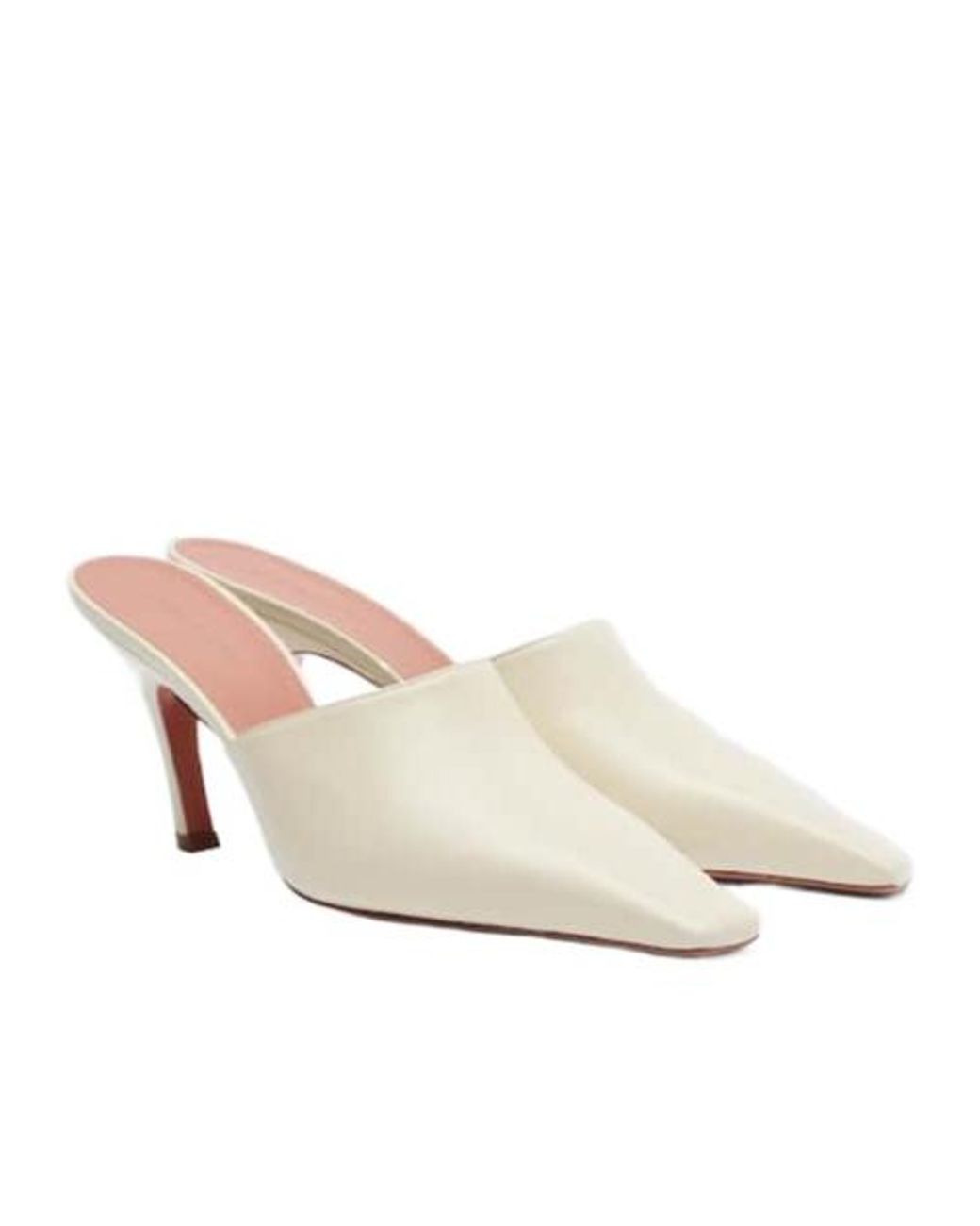 AMINA MUADDI White Leather Mules
