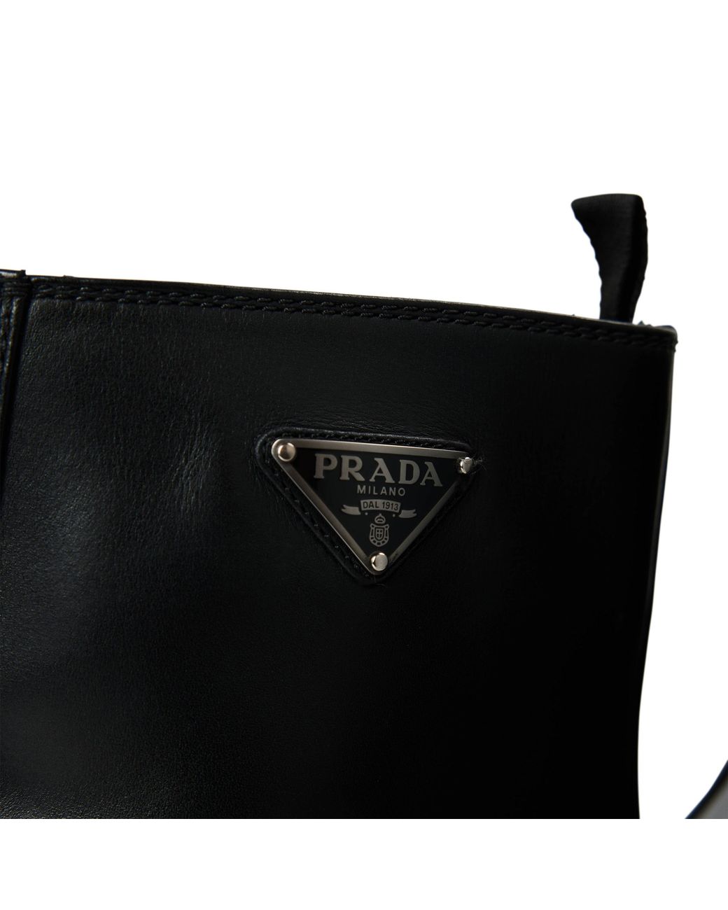 Prada Black Solid Color Ankle Boots
