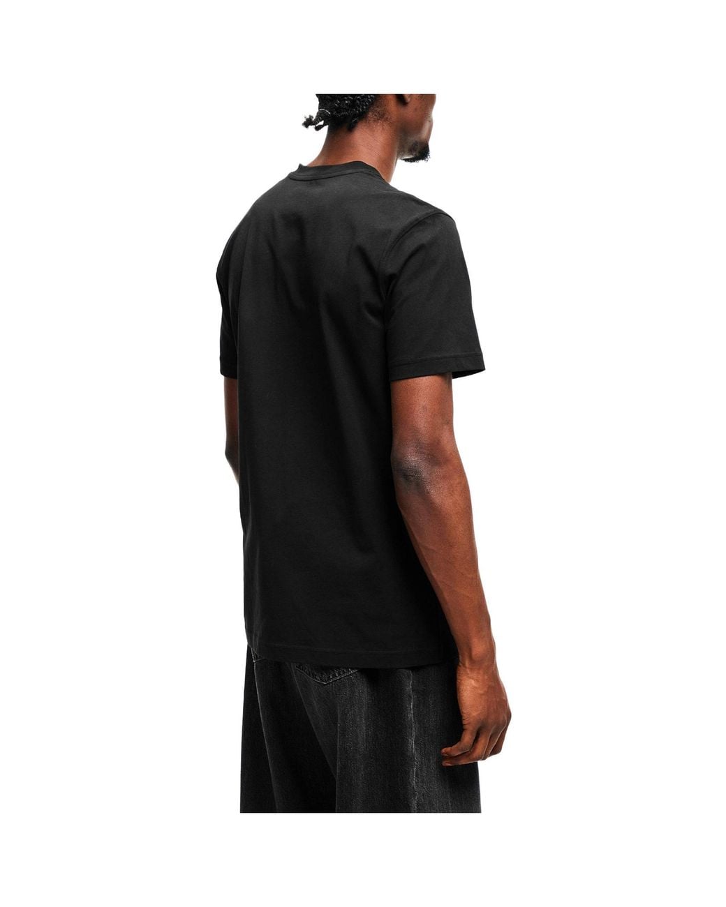 Moschino Black Comfort Straightfit Shortsleeve Top for men