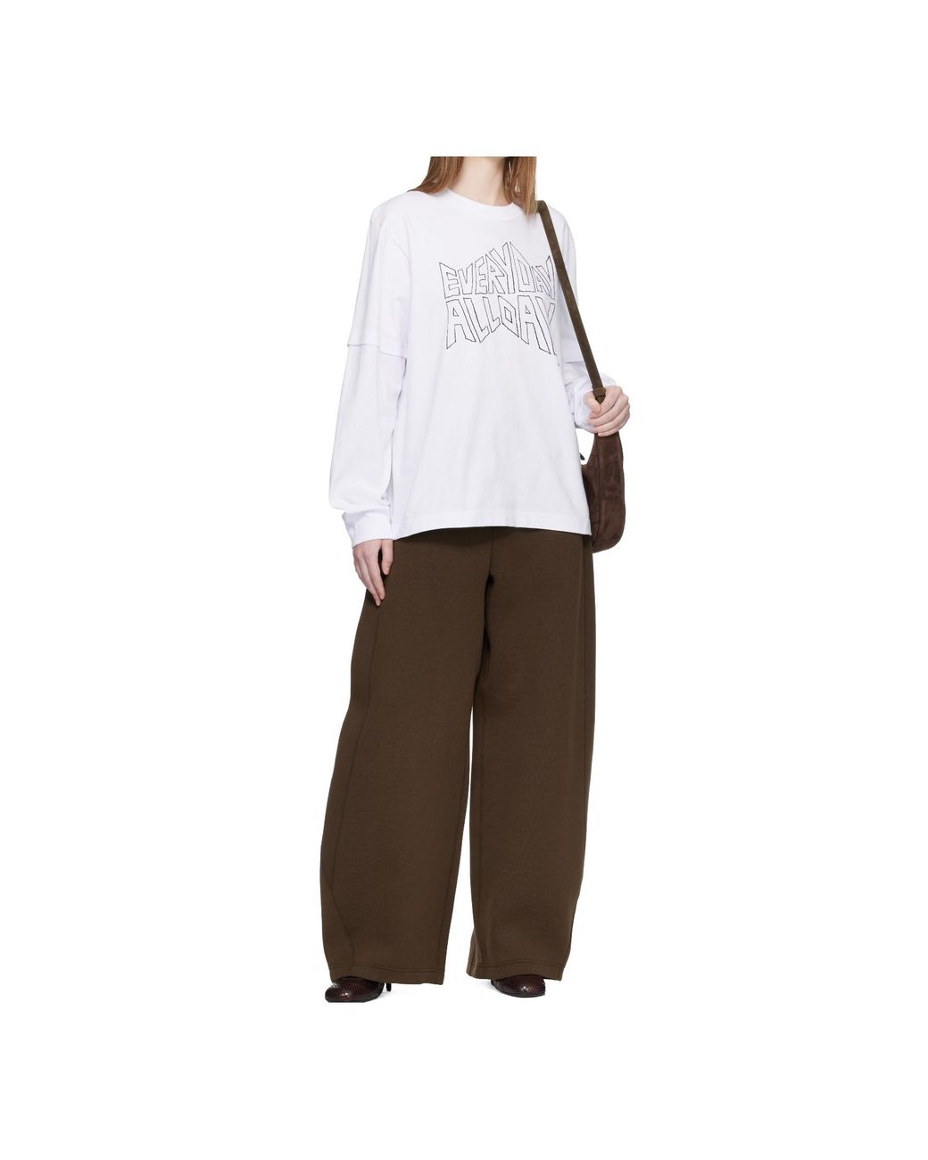 Sacai White Printed Long-Sleeved T-Shirt for men