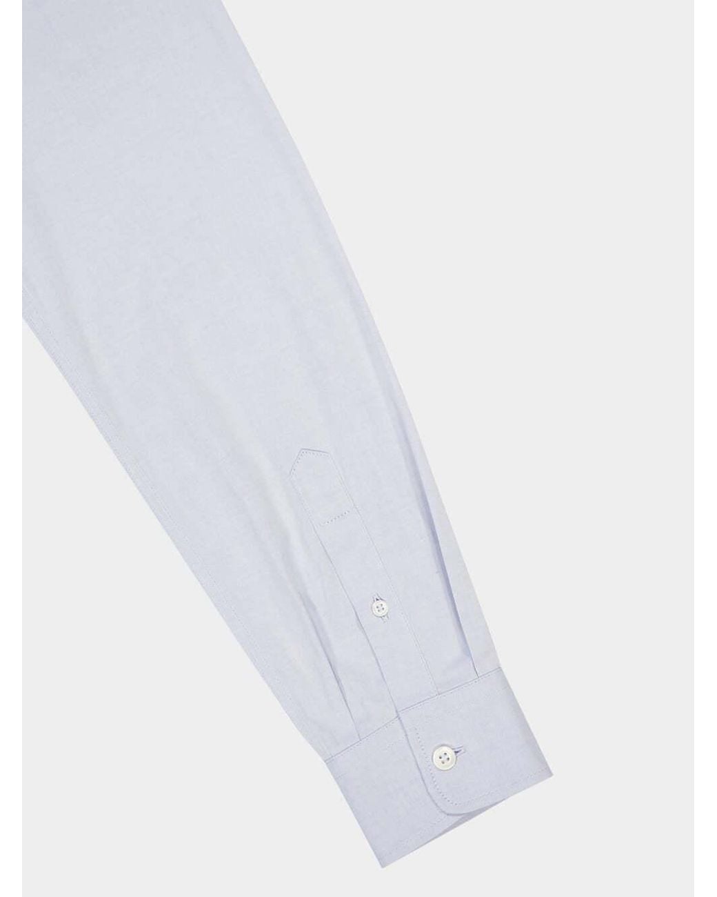 Brunello Cucinelli Blue Long-Sleeved Straight-Hem Shirt for men