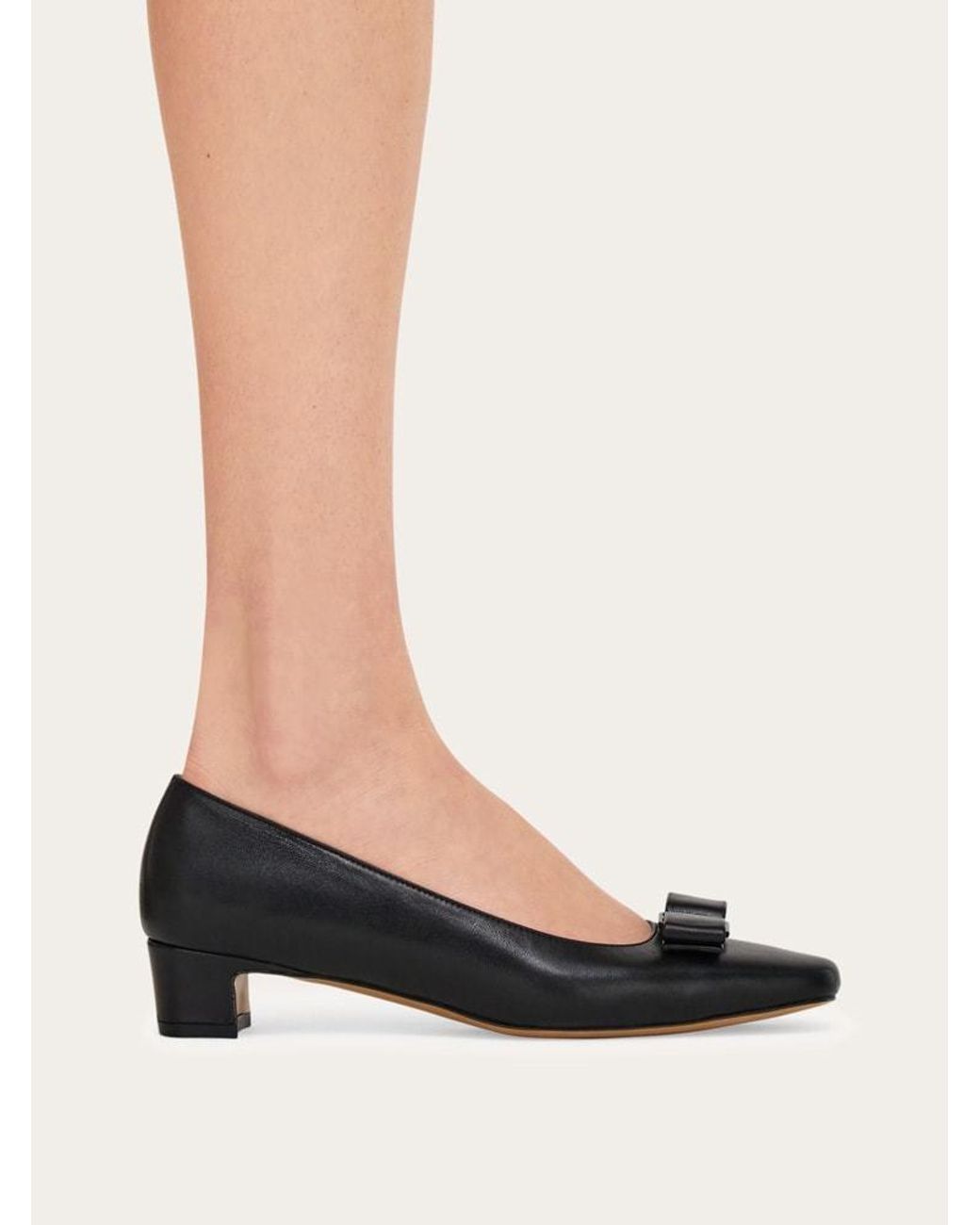 Ferragamo Black Ferragamo Iconic Bow Pumps