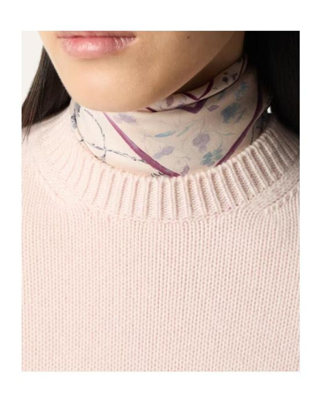 Loro Piana Pink Printed Scarf