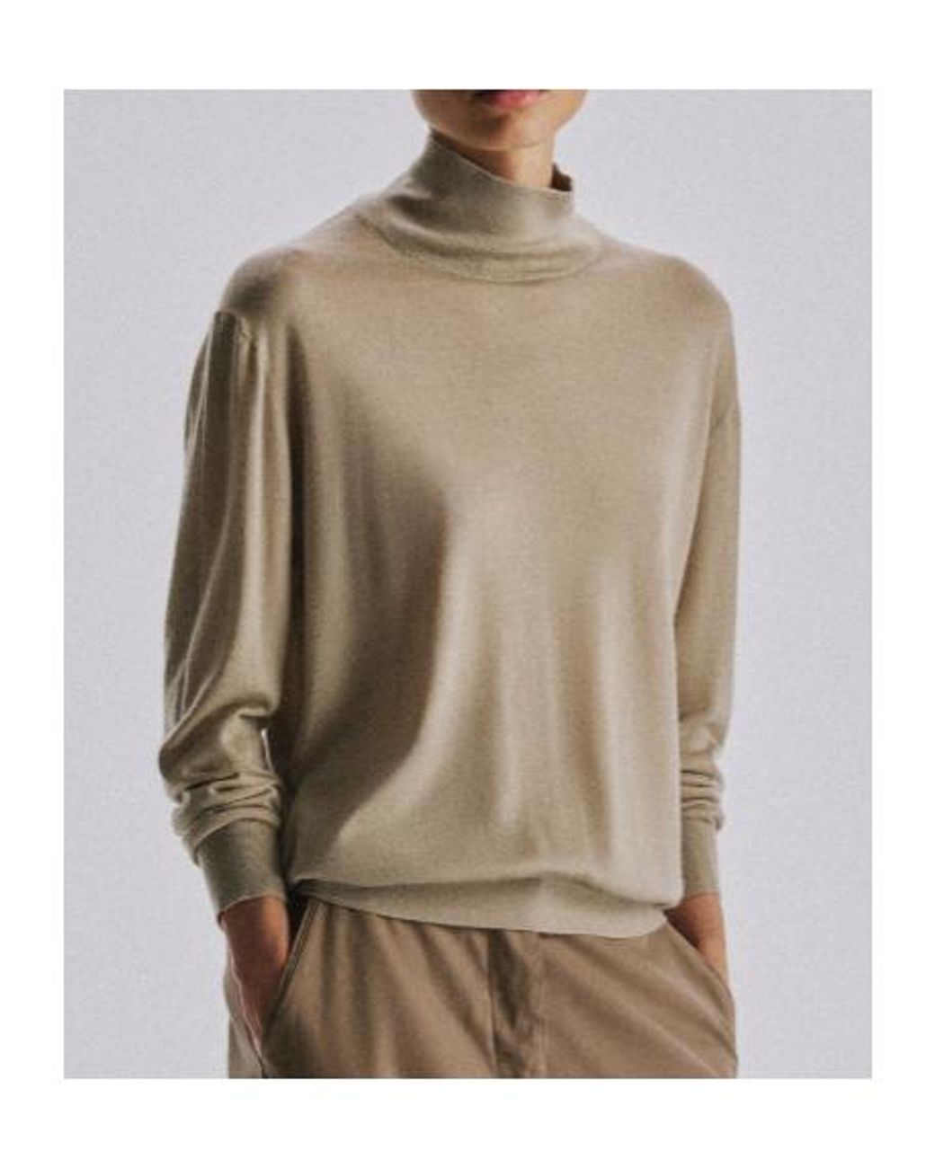 The Row Natural Relaxed Turtleneck Knitted Jumper