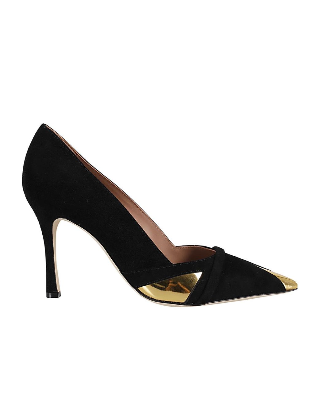 Malone Souliers Black 100Mm Contrasting-Panel Pumps