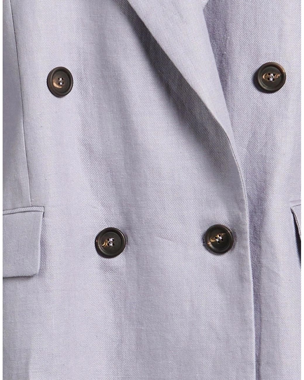 Brunello Cucinelli Purple Blazer Hemp, Linen, Brass