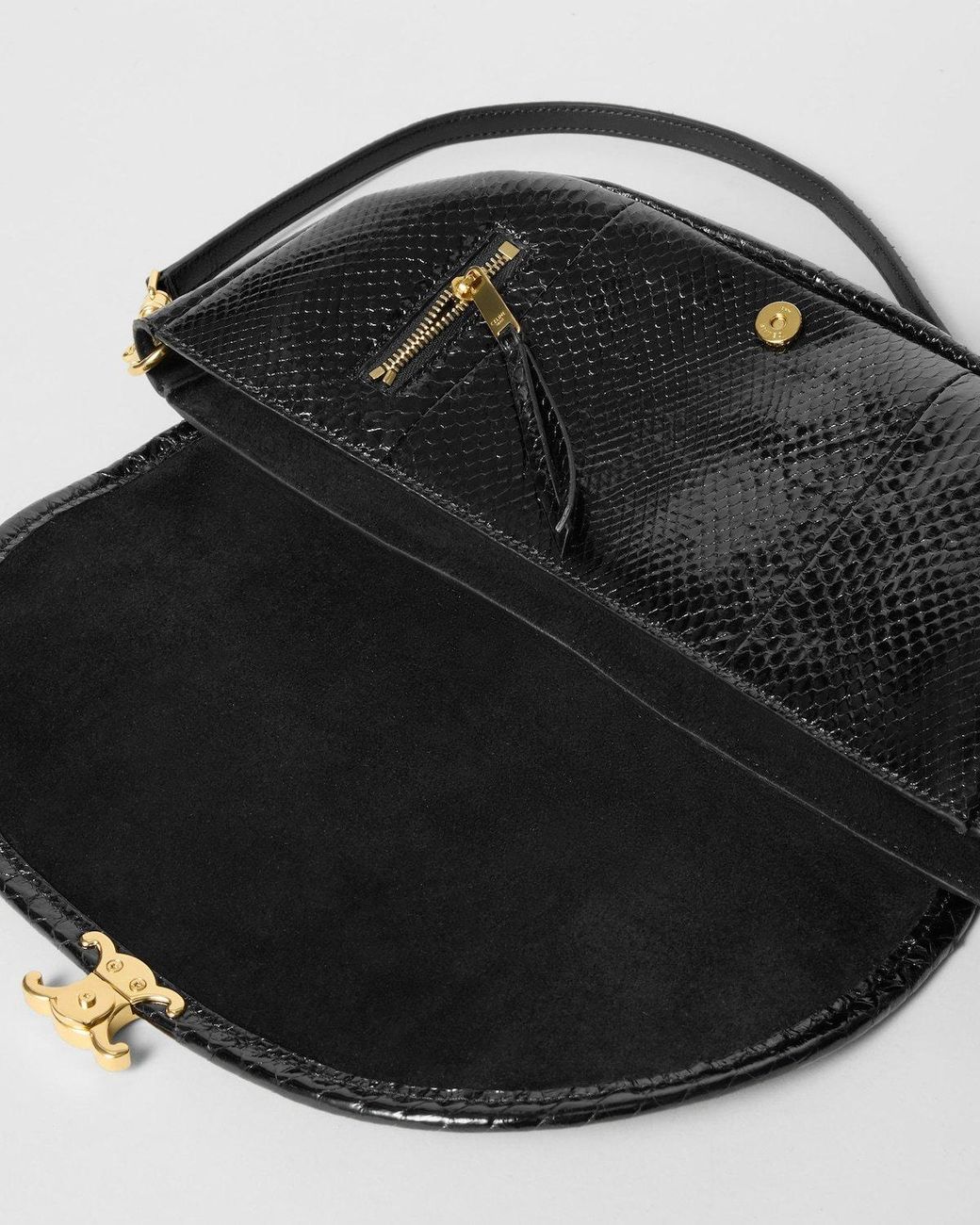 Céline Black Soft Triomphe Little Halfmoon