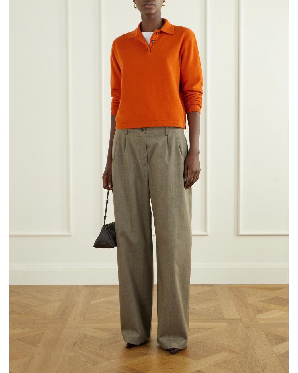 Allude Orange Cashmere Sweater
