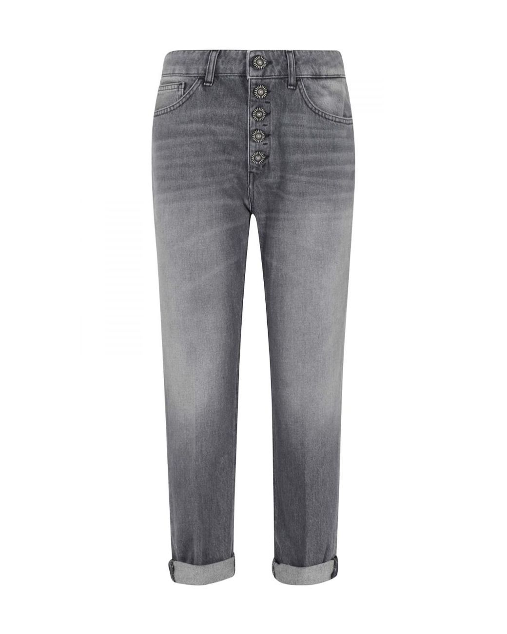 Dondup Gray Koons Loose-Fit Button-Fly Jeans