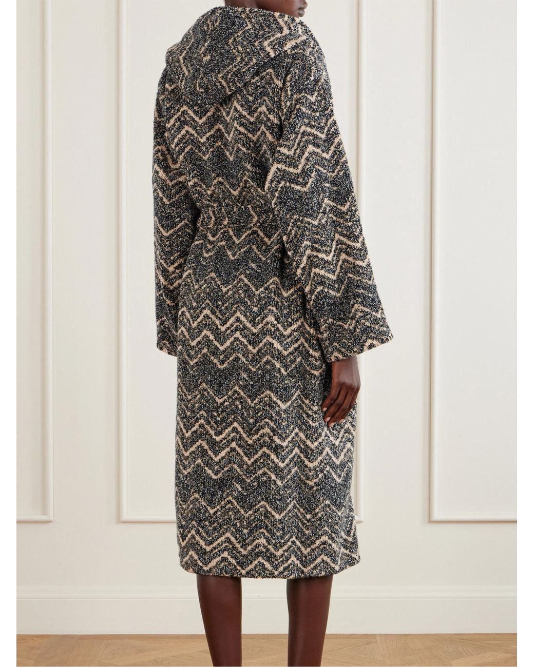 Missoni Gray Hooded Cotton Robe