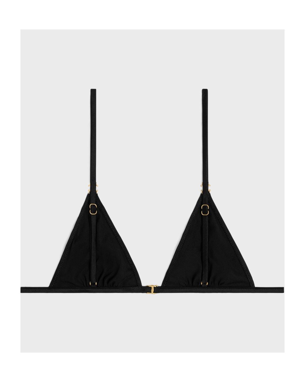 Céline Black Triomphe Triangle Bra
