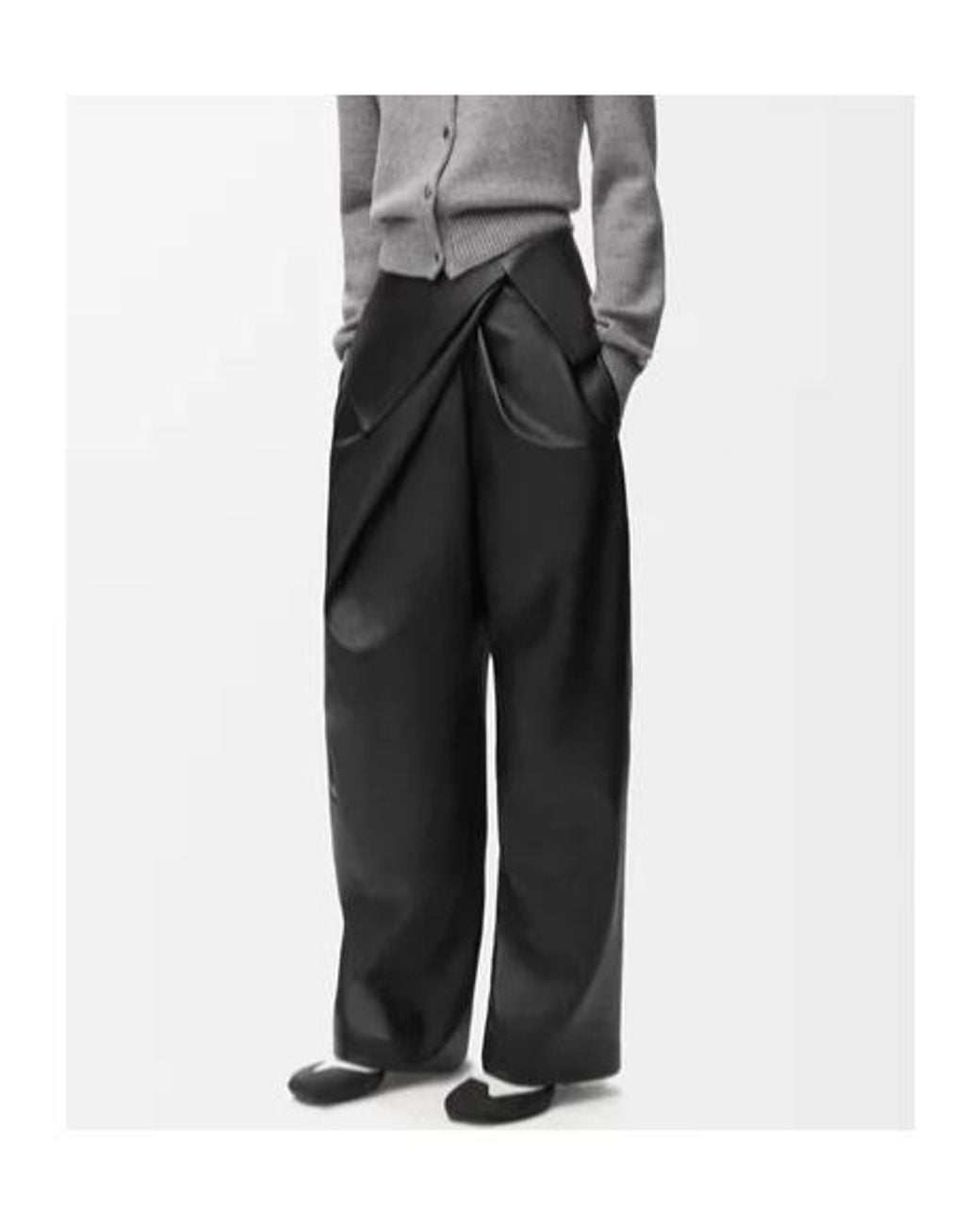 Loewe Gray Draped Trousers