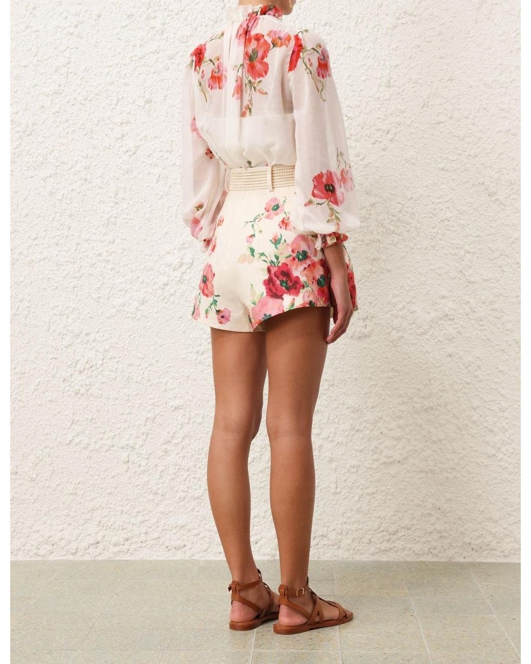Zimmermann Pink Lightburst Billow Blouse