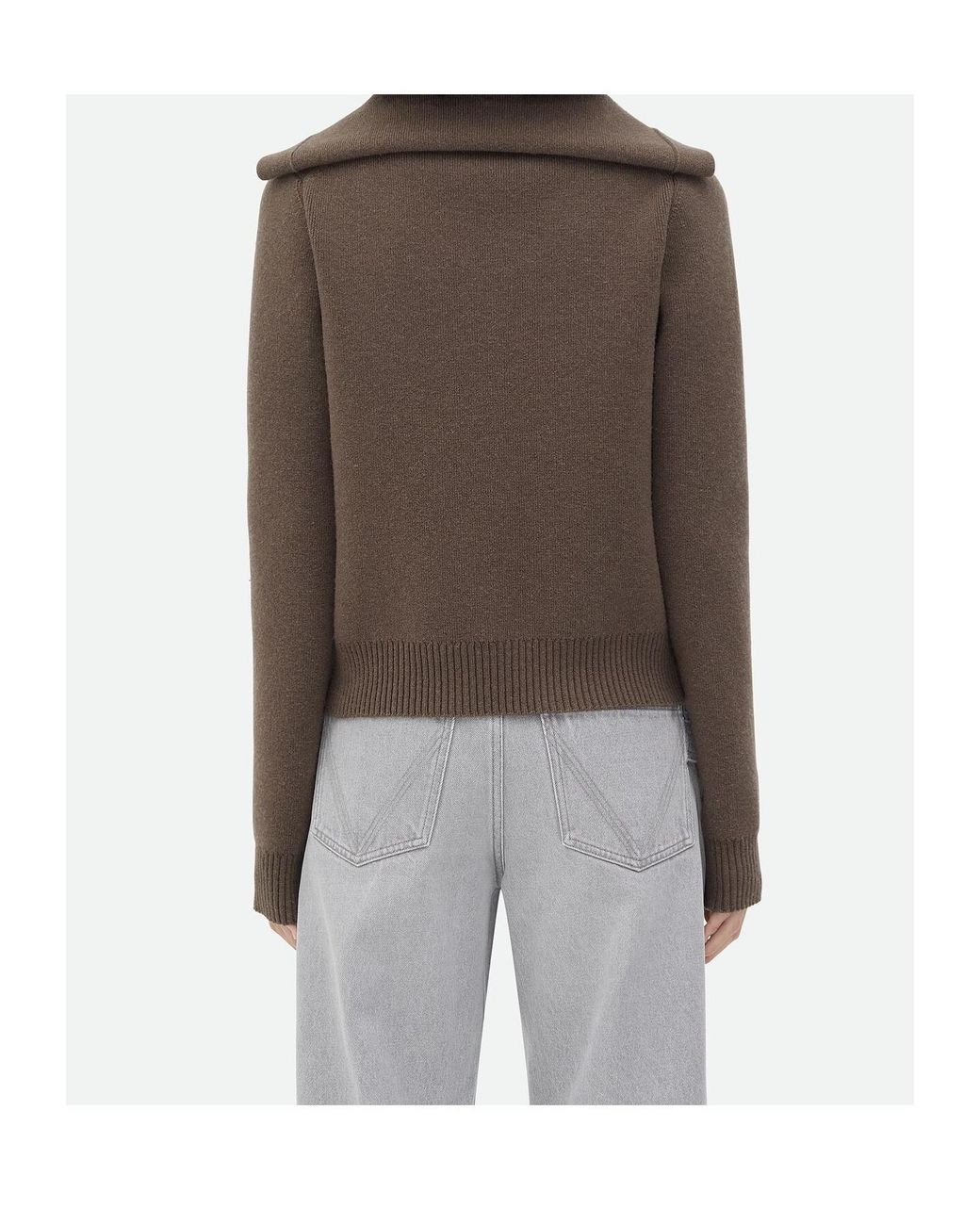 Bottega Veneta Brown Knot Button Detailed Knitted Cardigan