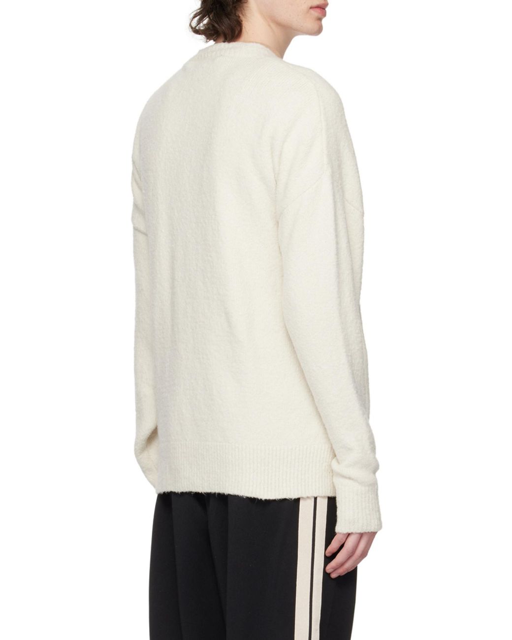 Palm Angels White I Love Pa Crewneck Knit Jumper for men