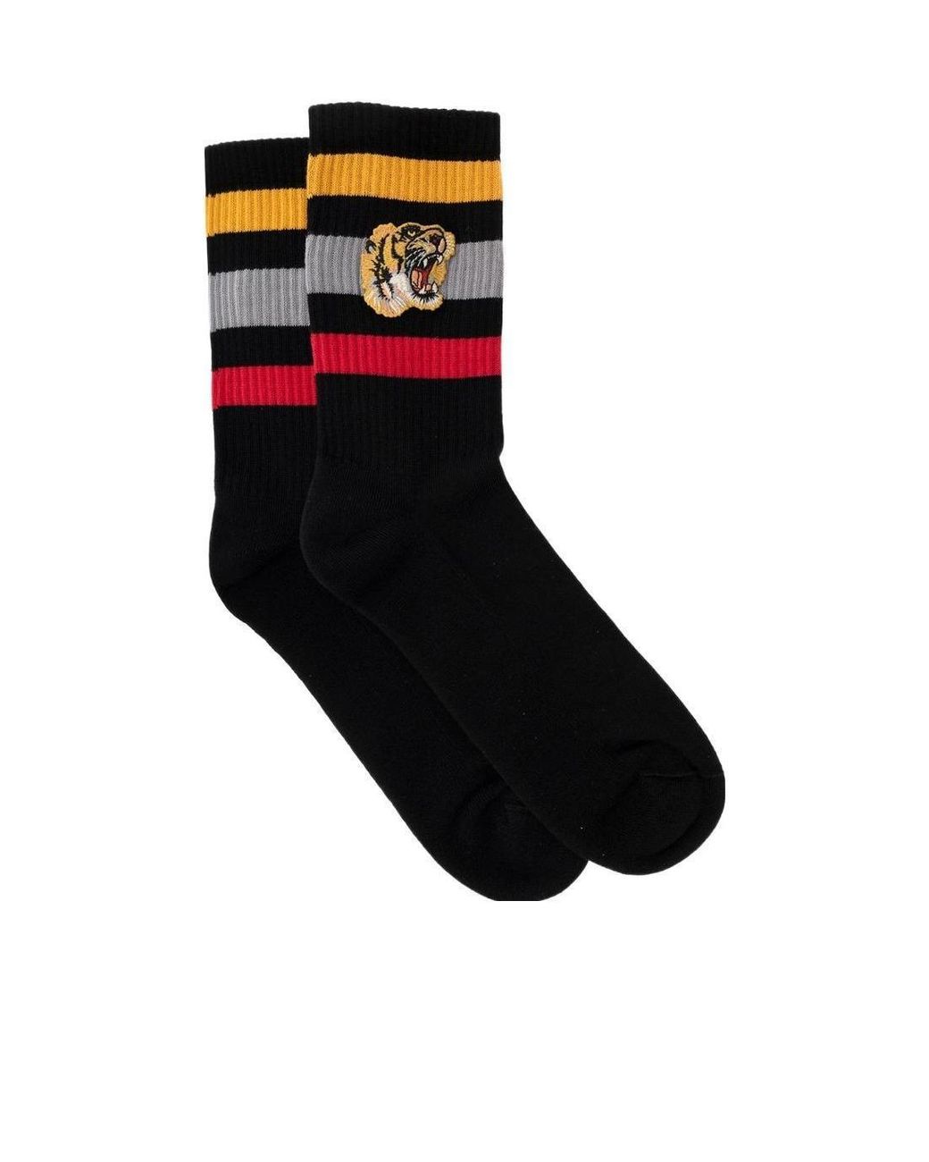Gucci TigerMotif Ankle Socks in Black for Men Lyst