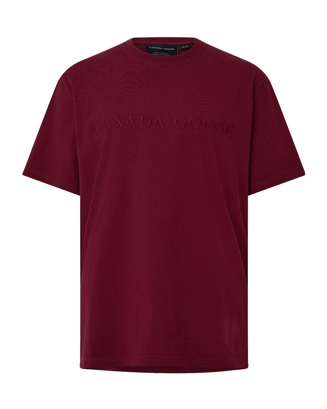 Canada Goose Red Crewneck Shortsleeve Tee for men