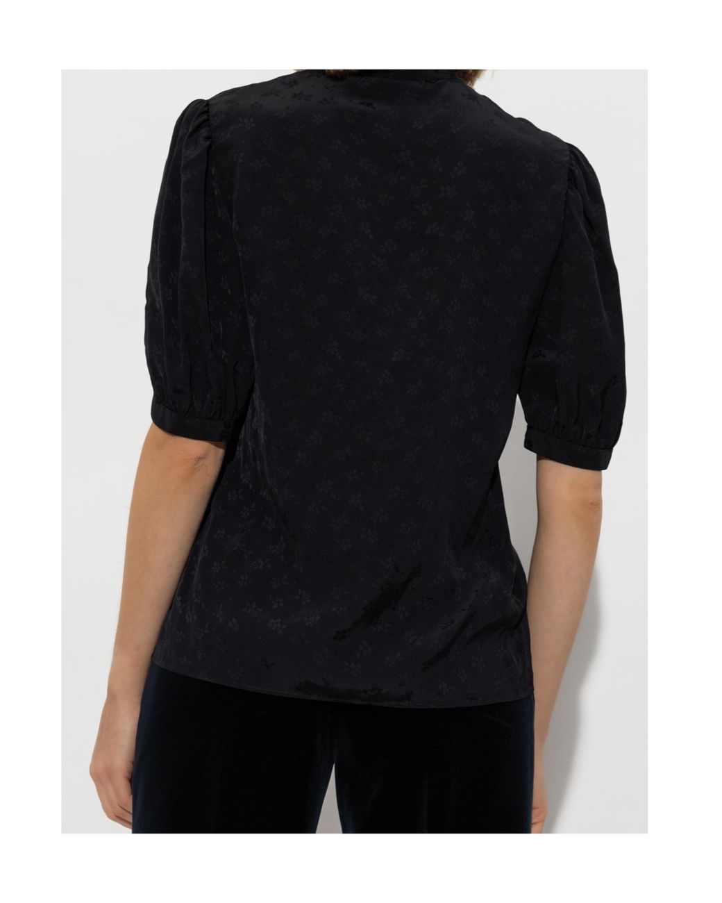 Chloé Black Chloé Floral Pattern Blouse