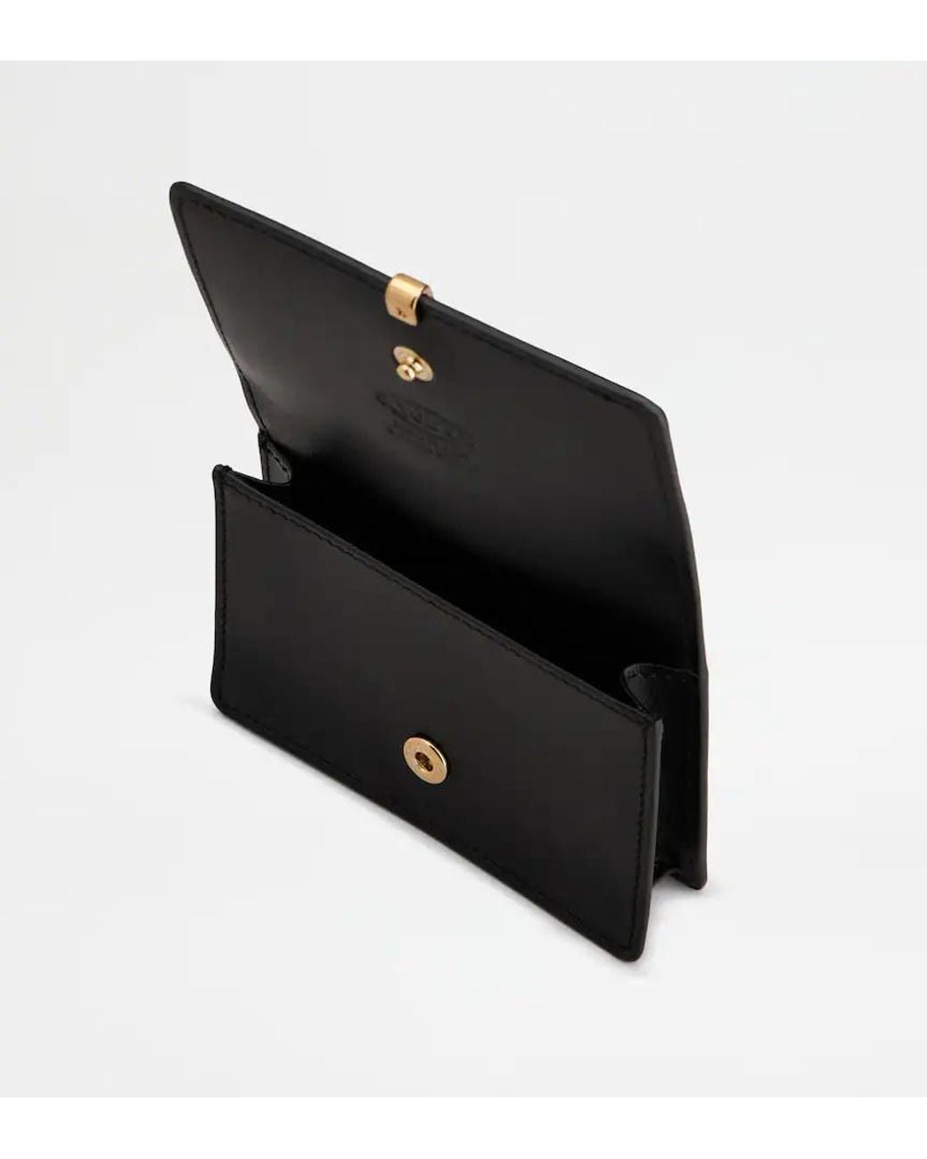 Tod's Black Bar Snap Buttoned Wallet
