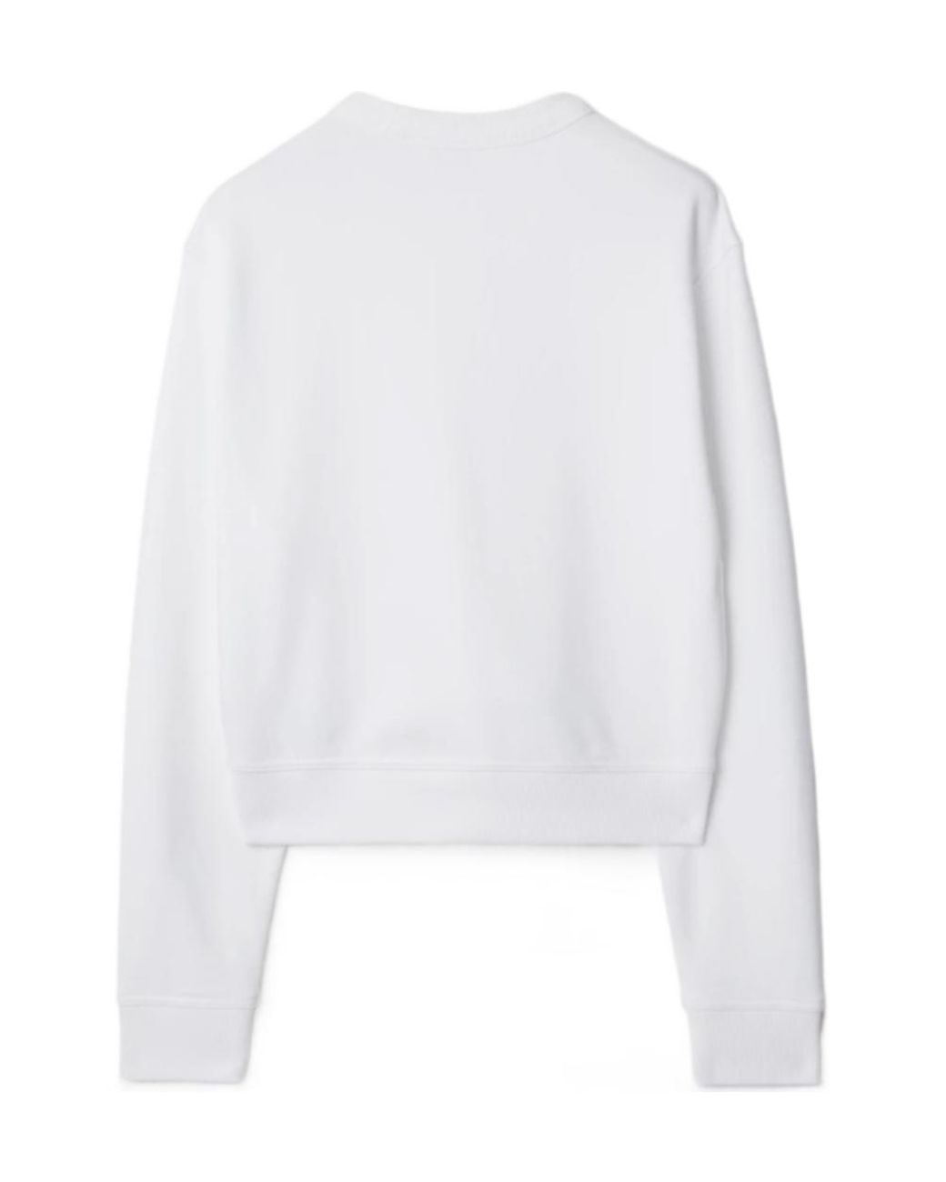Burberry White Round-Collar Long-Sleeve Hoodie