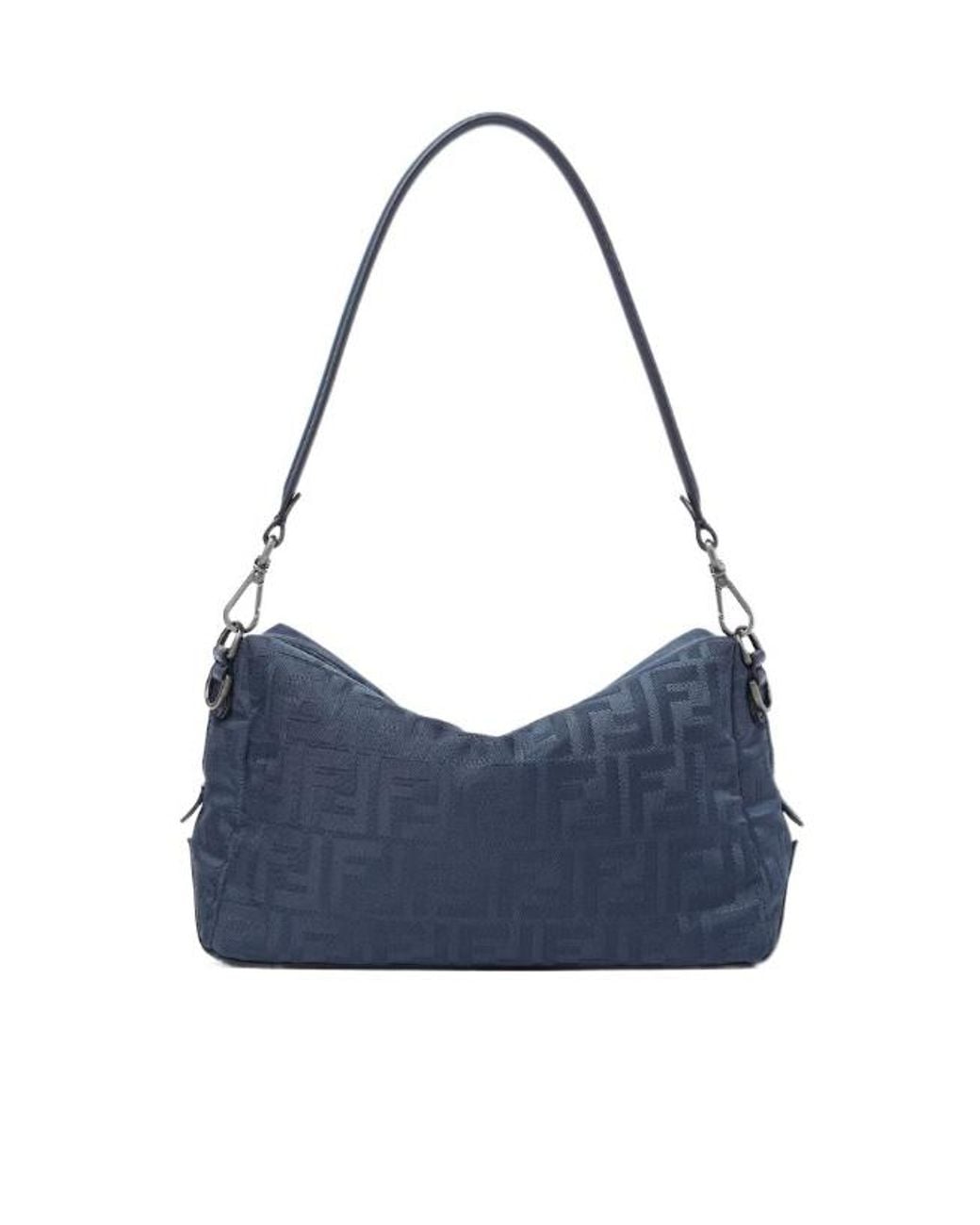 Fendi Blue Squared Ff Lui Medium Shoulder Bag for men