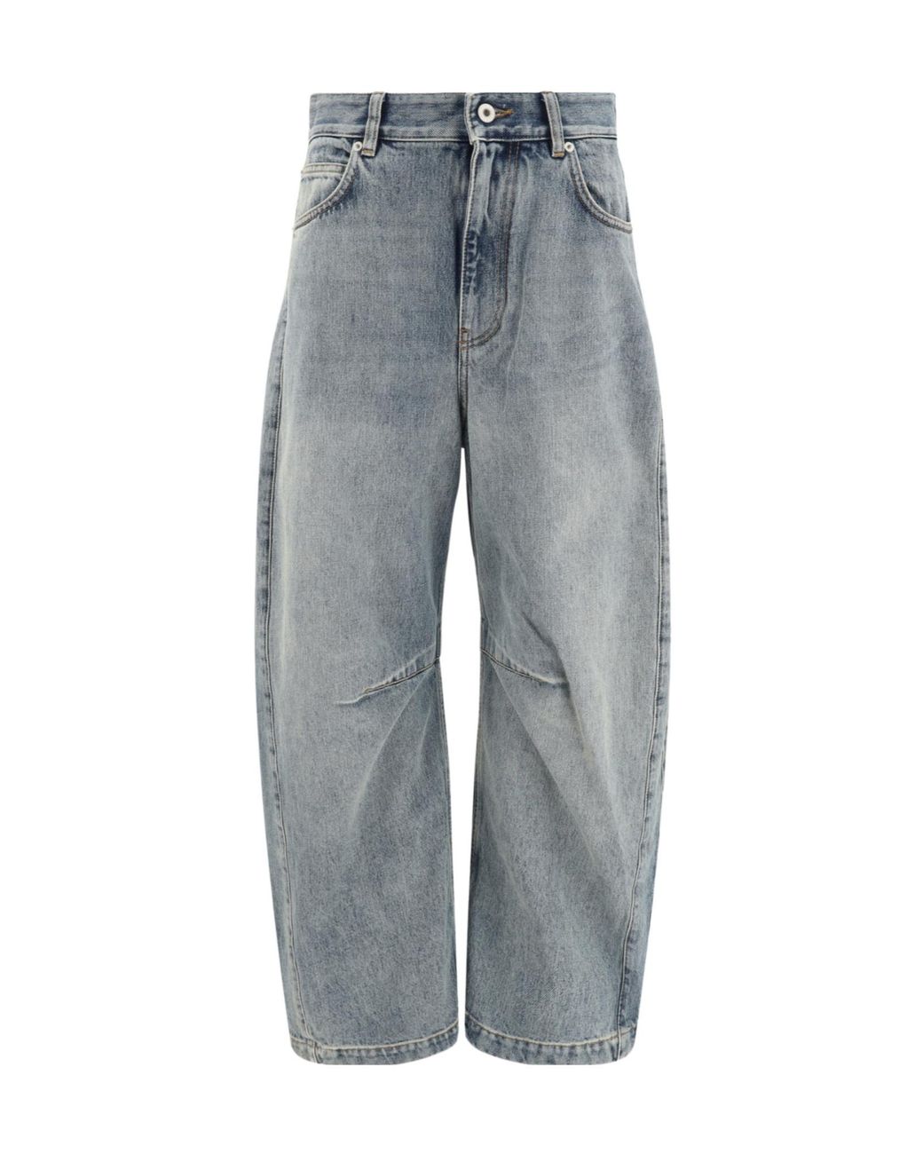 Loewe Gray Anagram Barrel Jeans