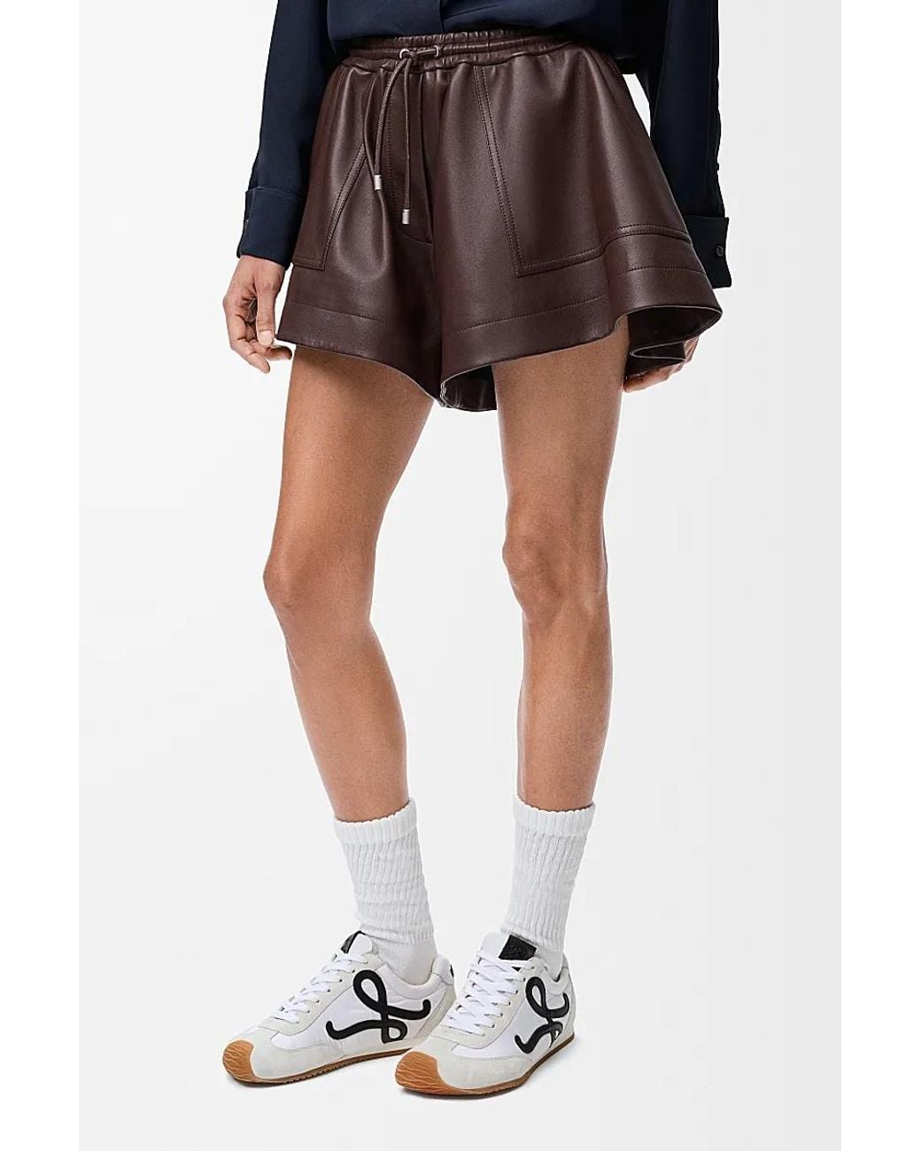 Loewe Brown Elastic Drawstring Waist Shorts