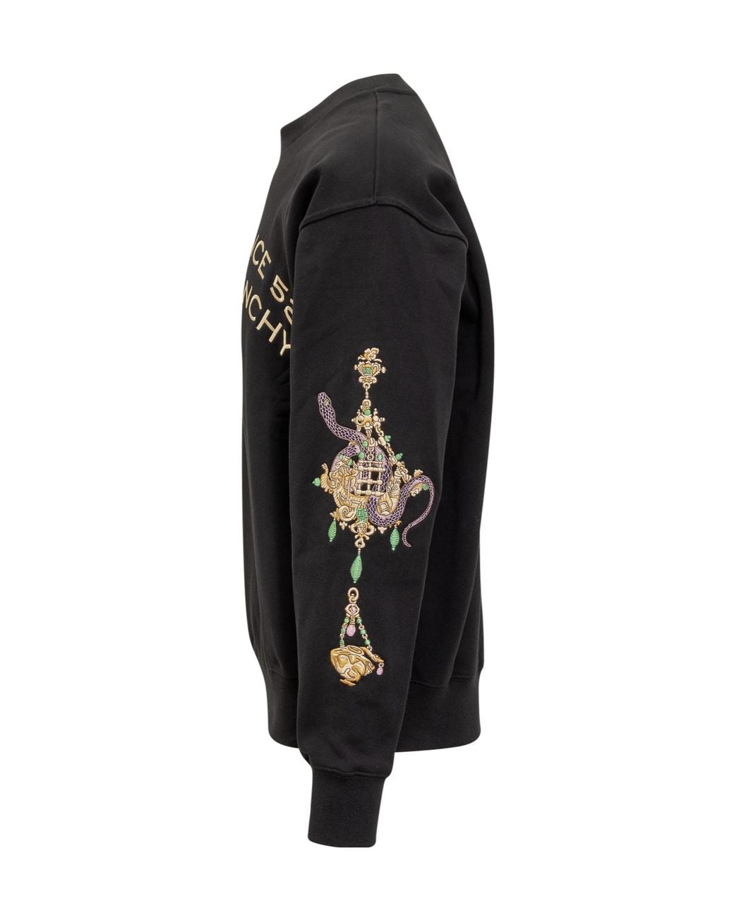 Givenchy Black Logo Embroidered Sweatshirt for men