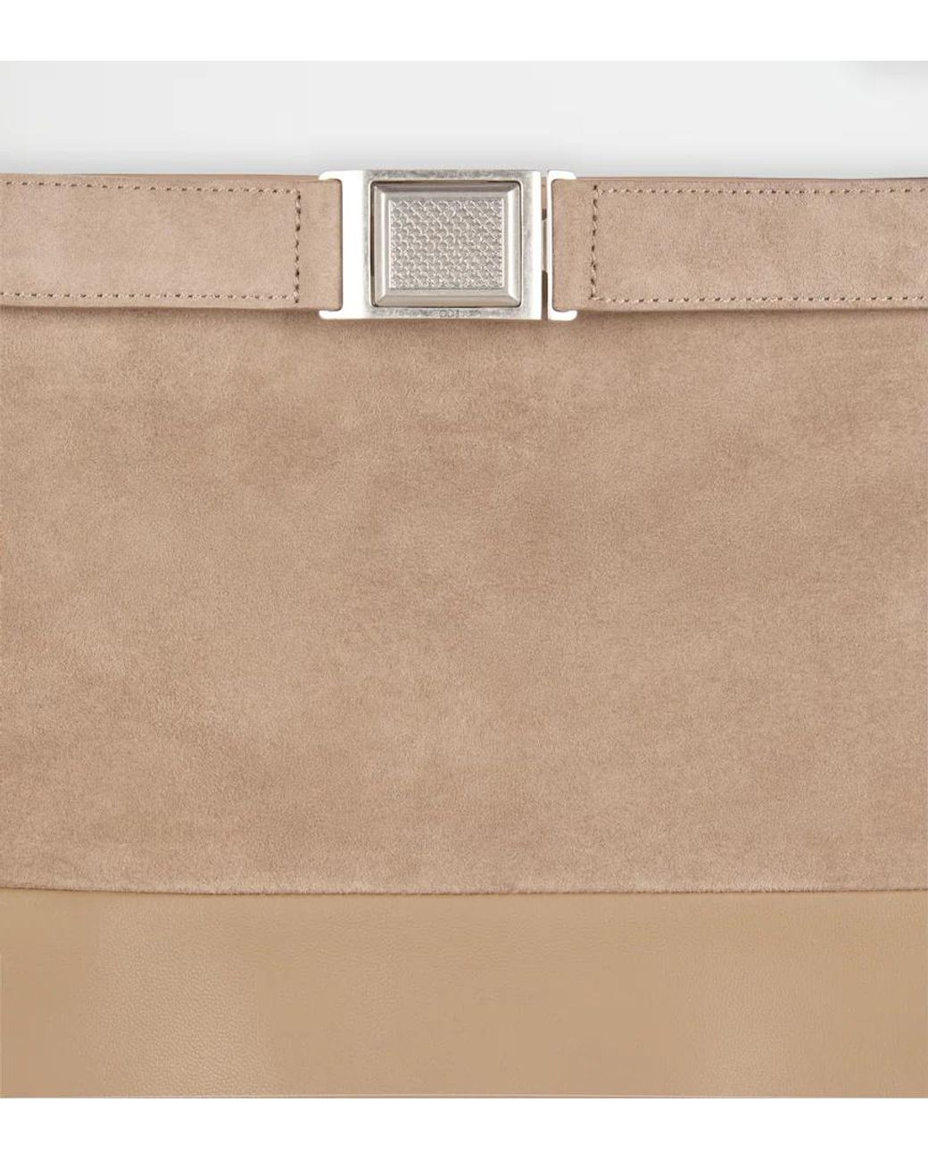 Tod's Natural Belted Leather Mini Skirt