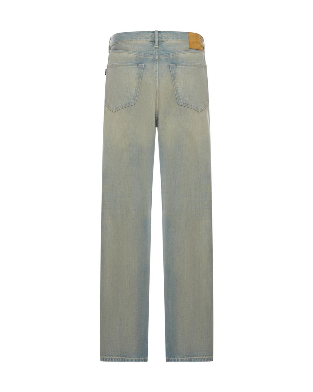 Haikure Gray Logo Patch Straight Leg Jeans for men