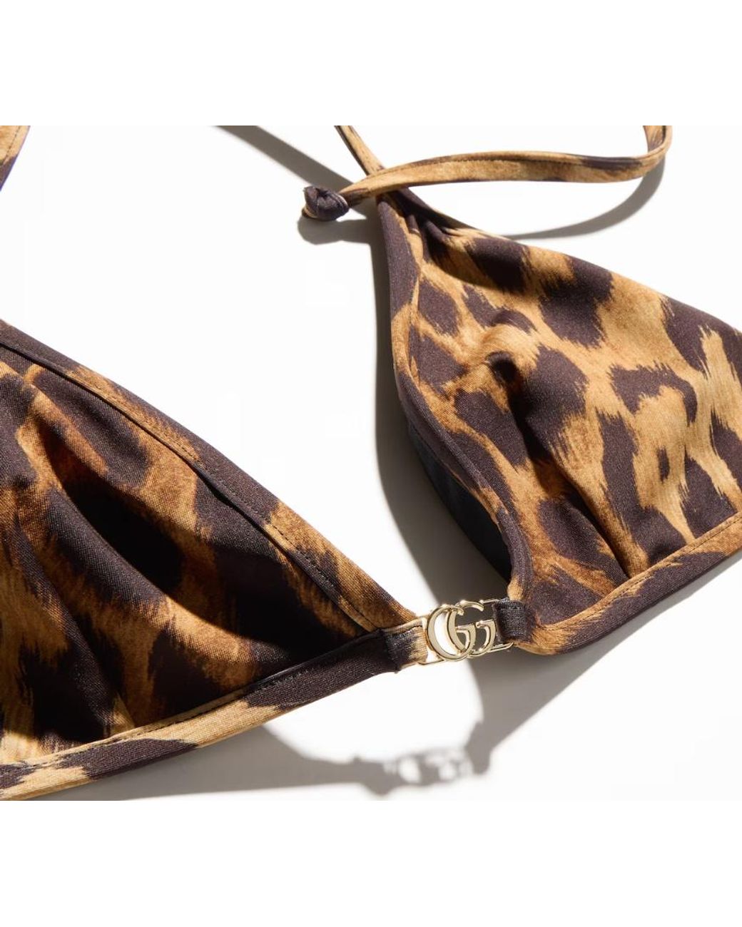 Gucci White Printed Stretch Jersey Bikini