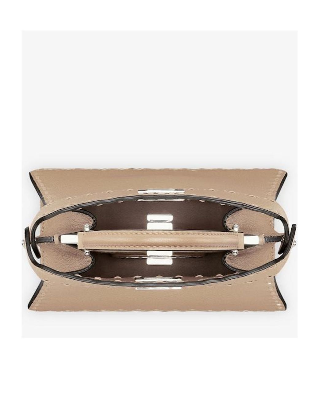 Fendi Natural Dove Selleria Bag With 306 Hand-Sewn Topstitches