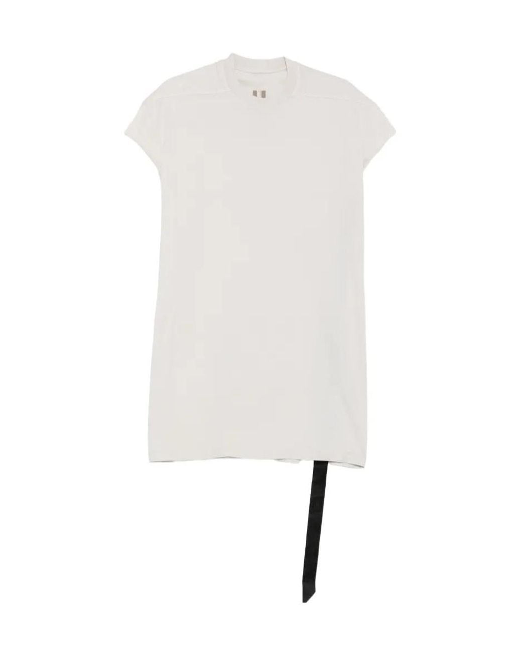 Rick Owens White Raw-Cut T-Shirt for men