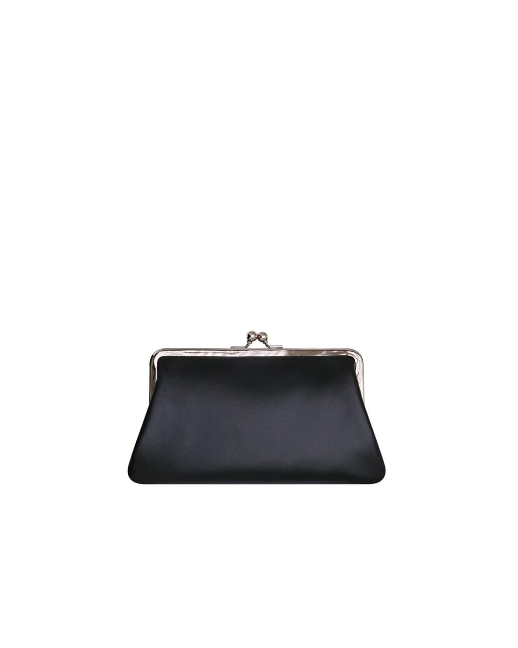 Comme des Garçons Black Comme Des Garçons Wallet Logo-Printed Kiss-Clasp Purse for men