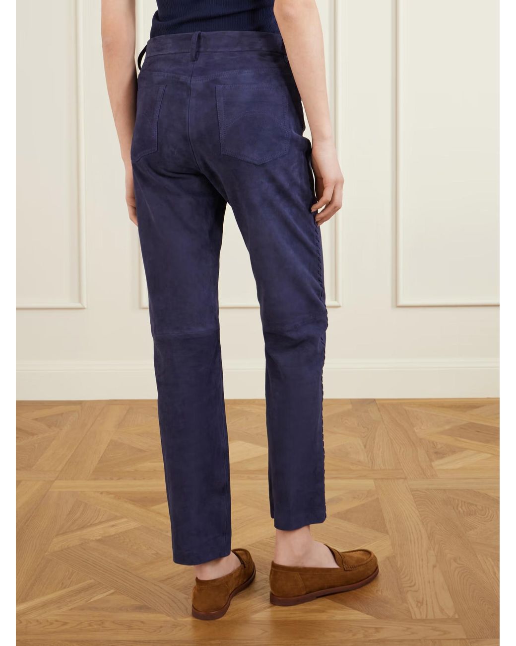 Blazé Milano Blue Paso Patchwork Casual Pants